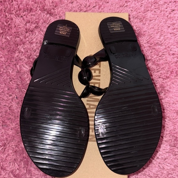 Steve Madden Black Zaza Bubble Jelly Sandals Size 9 10 - Picture 4 of 5